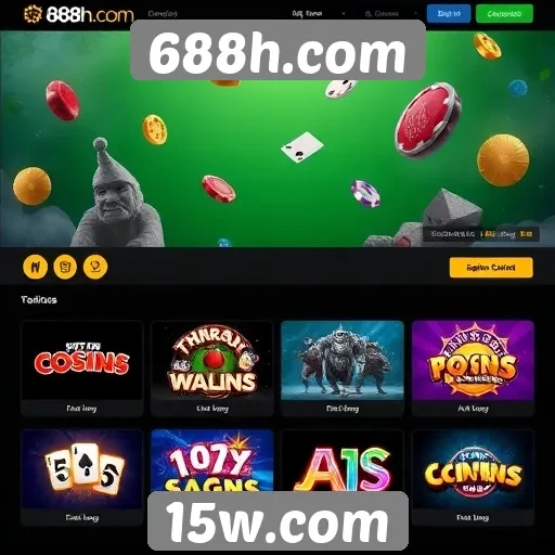 Variedade de jogos disponíveis no site 688h.com
